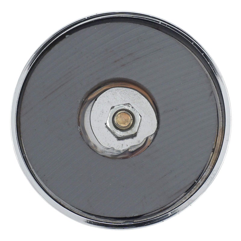Master Magnetics HMKR-70X2 Round Base Magnet Fastener with Knob,Chrome,2.63"" Diameter, 1.33"" Total Height with 1.75"" Diameter Knob/65 Pounds,(Box of 2), Silver and Black - Image 3